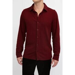 Cotton Citizen Presley Button Down Shirt Sz M NWT Brick Red Preppy Career Casual